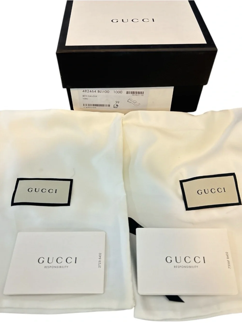 GUCCI NIB Horsebit Leather Loafers in Black Size 39 - Picture 8 of 8
